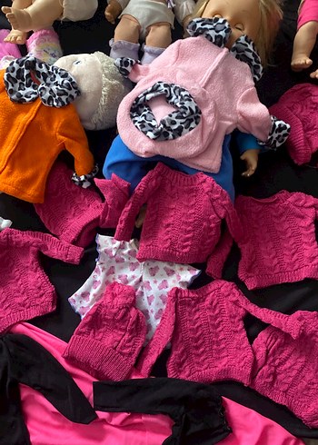 Bebekler için triko bere ve bulüz - Görsel 4