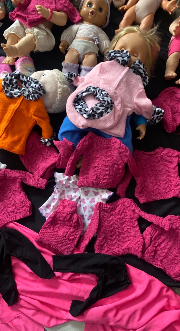 Bebekler için triko bere ve bulüz - Görsel 4