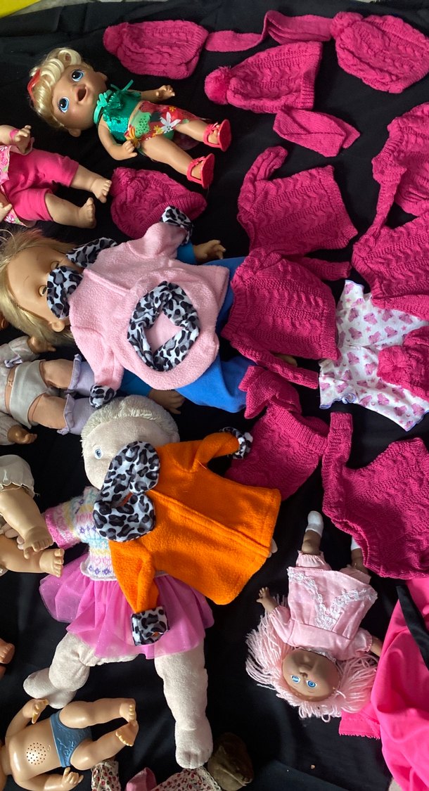 Bebekler için triko bere ve bulüz - Görsel 2