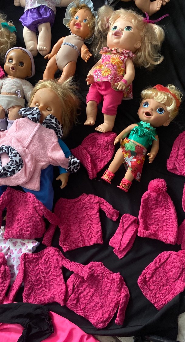 Bebekler için triko bere ve bulüz - Görsel 3