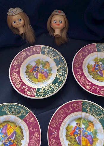 Klasik Desenli Çok Renkli Tabak Seti - Görsel 12