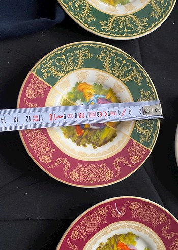 Klasik Desenli Çok Renkli Tabak Seti - Görsel 8