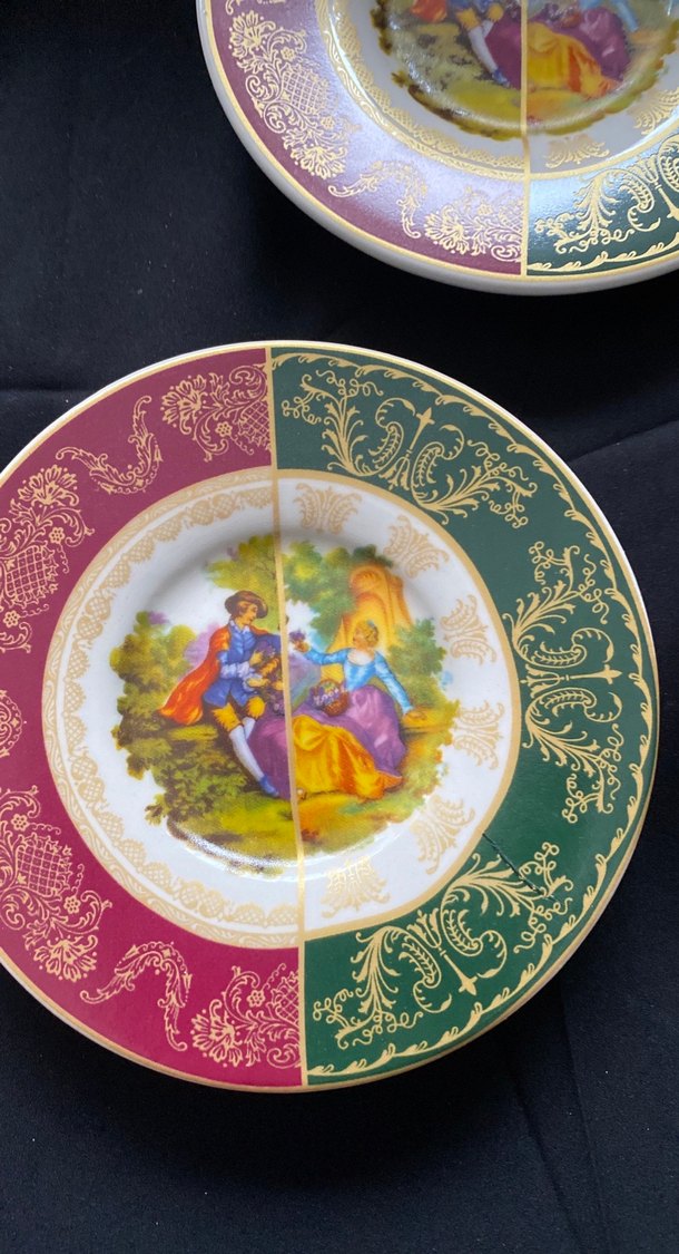 Klasik Desenli Çok Renkli Tabak Seti - Görsel 4