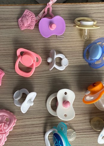 Beden pembe Renk Bebek Emzik Seti Pastel Pembe Yumuşak
