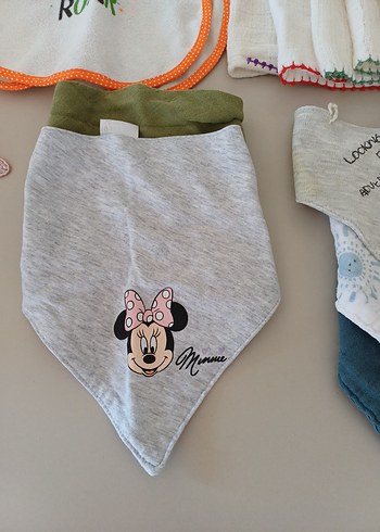 Nakışlı Çok Renkli Bebek Önlüğü Seti - Görsel 6