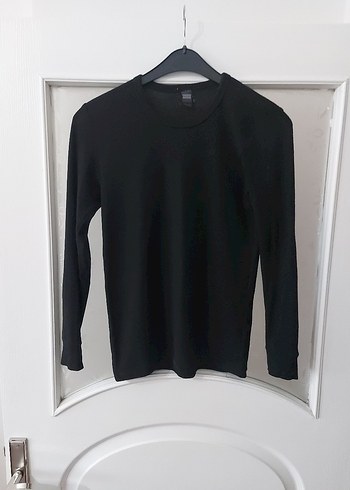 Erkek Siyah İnce Uygun Kesim Uzun Kollu Atlet - Görsel 3