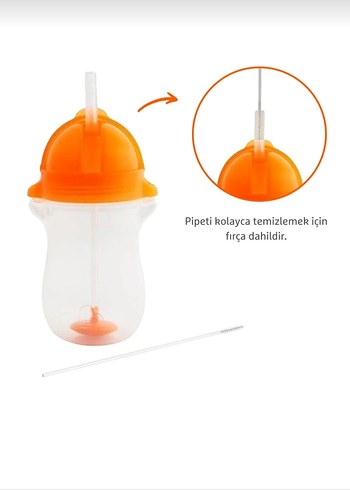 12+ Ay Turuncu BPA İçermeyen Bebek Biberonu - Görsel 2