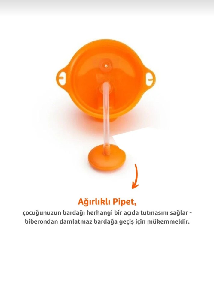 12+ Ay Turuncu BPA İçermeyen Bebek Biberonu - Görsel 3