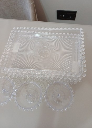 boncuklu tepsi ve lokumluk - Görsel 4