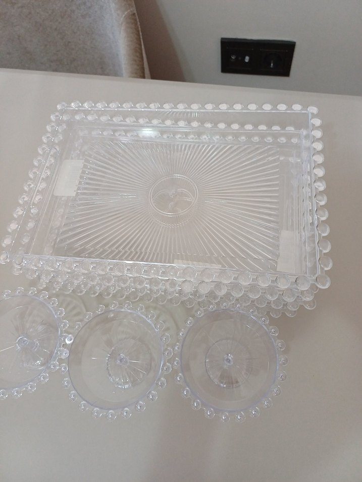 boncuklu tepsi ve lokumluk - Görsel 4