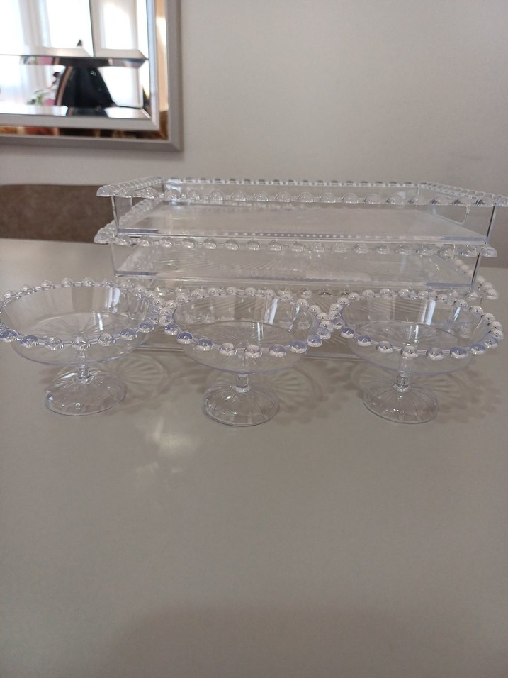 boncuklu tepsi ve lokumluk - Görsel 2