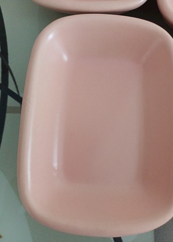 keramika pembe Pastel Altı Parça Tabak Seti - Görsel 4