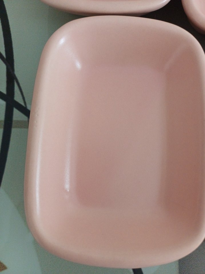 keramika pembe Pastel Altı Parça Tabak Seti - Görsel 4