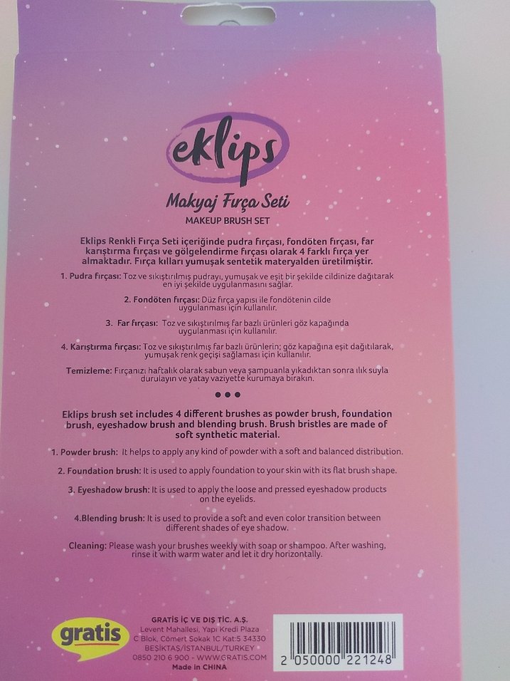 Pastel Renkli Makyaj Fırça Seti - Eklips - Görsel 3