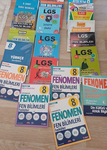 8. Sınıf LGS Fen Bilimleri ve Matematik Kitapları