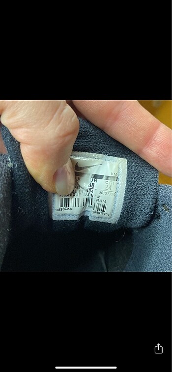 38 Beden siyah Renk Nike airmax