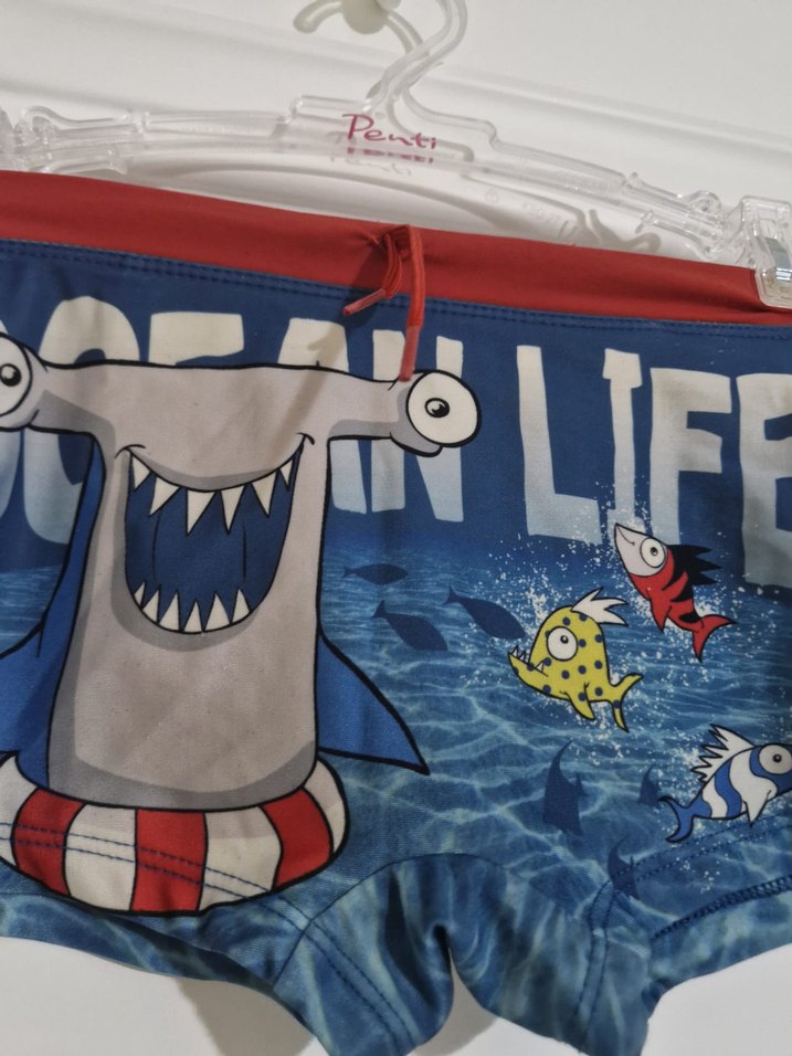 Erkek Çocuk Mavi Baskılı Deniz Şortu 4-5 yaş için uygundur - Görsel 3