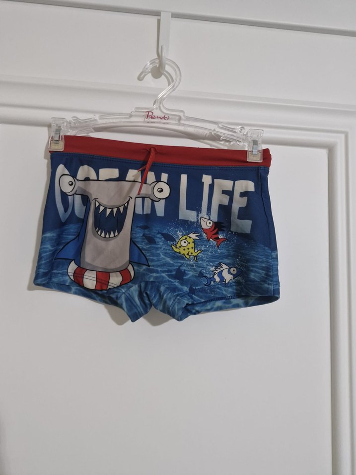 Erkek Çocuk Mavi Baskılı Deniz Şortu 4-5 yaş için uygundur - Görsel 4