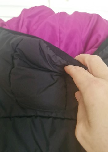 Kız Çocuk Mor Siyah Adidas Kapüşonlu Mont 11-12 yaş - Görsel 11