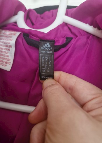 Kız Çocuk Mor Siyah Adidas Kapüşonlu Mont 11-12 yaş - Görsel 12