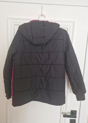 Kız Çocuk Mor Siyah Adidas Kapüşonlu Mont 11-12 yaş - Görsel 8