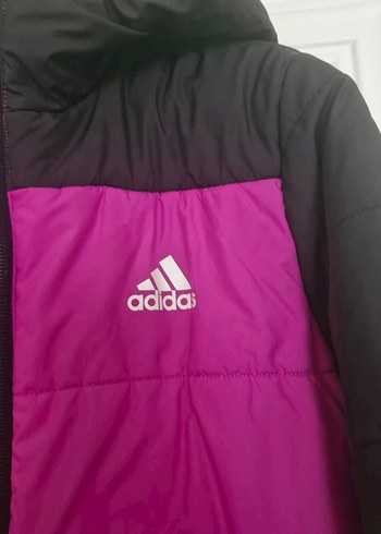 Kız Çocuk Mor Siyah Adidas Kapüşonlu Mont 11-12 yaş - Görsel 5