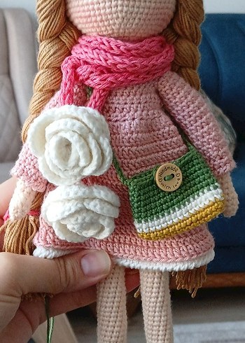 Pembe El Örgüsü Bebek ve Aksesuarları