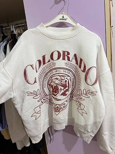 s Beden beyaz Renk BEYAZ KIRMIZI SWEAT COLORADO YAZILI