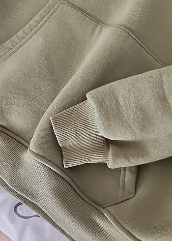 Kapüşonlu Yeşil Basic Sweatshirt - Görsel 2