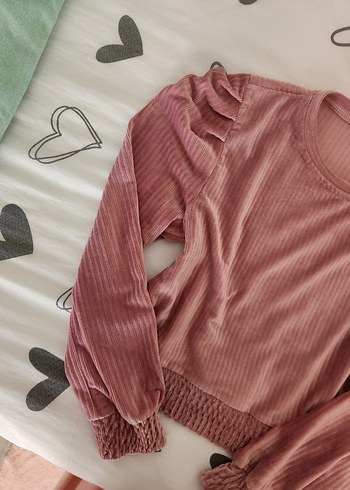 Kadın Kadife Bluz - Görsel 2