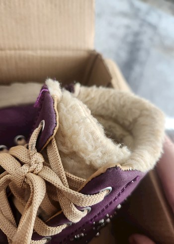 Kız Çocuk Mor Süet Botlar - Görsel 3