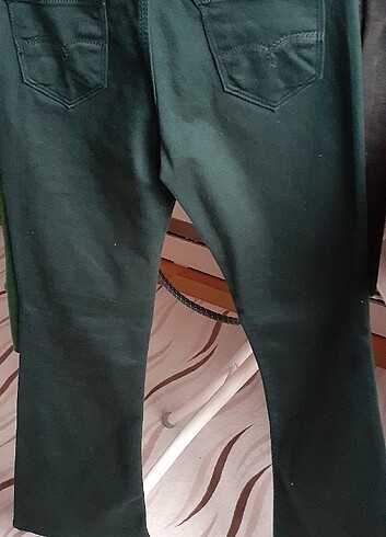 38 Beden yeşil Renk Pantolon, geniş paça