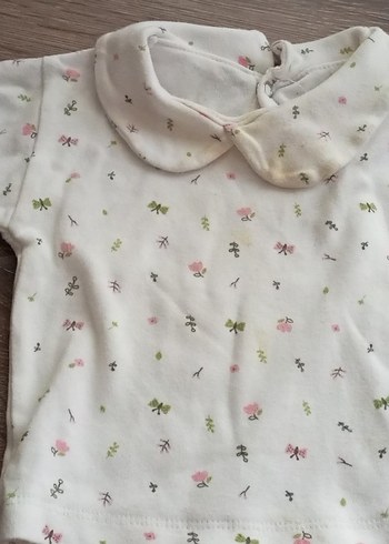 Sarı Nakışlı Düğmeli Kız Hırka - Görsel 3