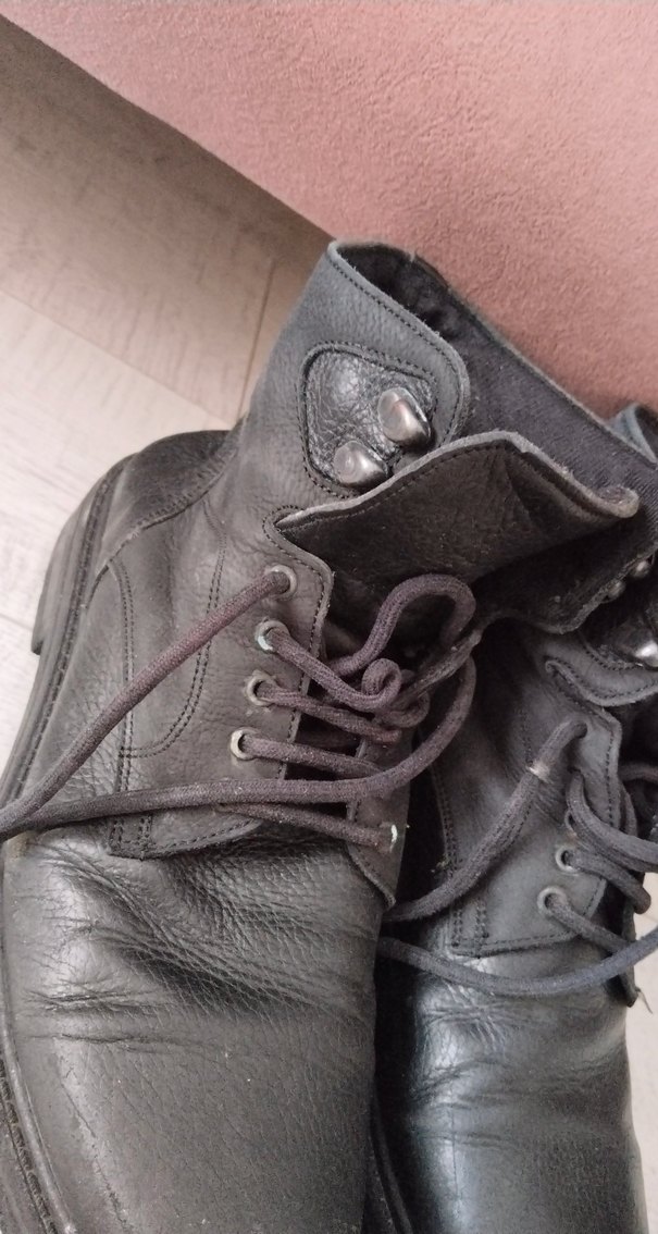 Siyah Bağcıklı Erkek Deri Bot - Görsel 2