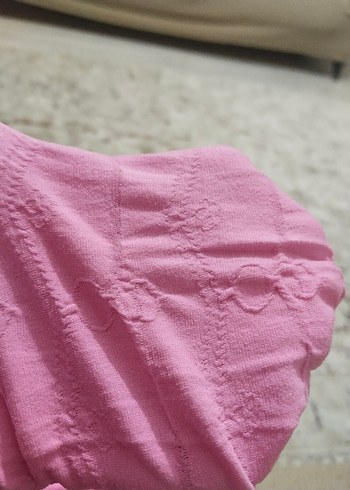 LCW ECO Kız Çocuk Pembe Desenli Külotlu Çorap - Görsel 4