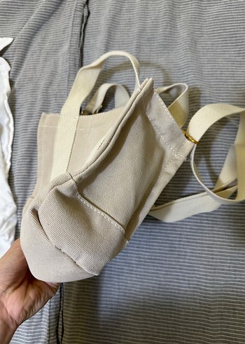 Pull and Bear Bej Minimalist Kadın Omuz Çantası