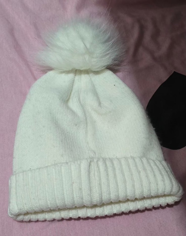 Beyaz Nakışlı Çocuk Bere - Görsel 4