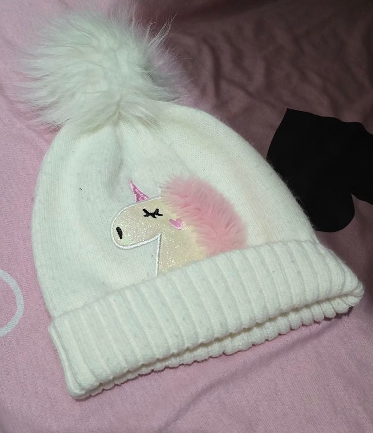 Beyaz Nakışlı Çocuk Bere - Görsel 2