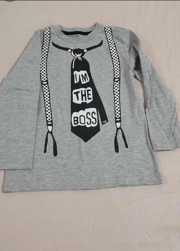 Gri Erkek Çocuk Uzun Kollu Sweatshirt - Görsel 2