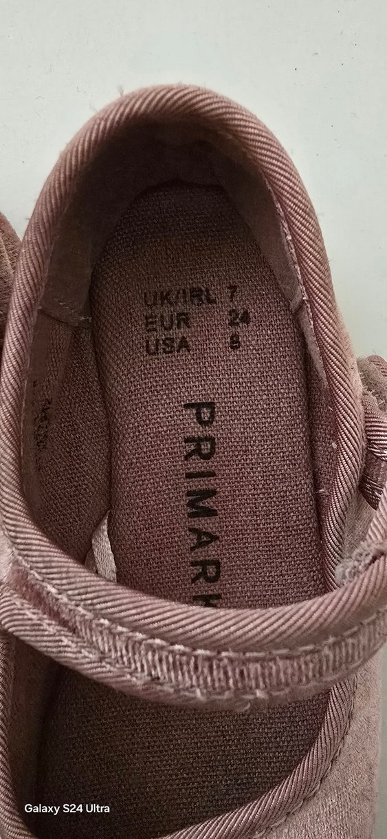 Pembe Süet Tokalı Kız Babet Ayakkabı - Görsel 5