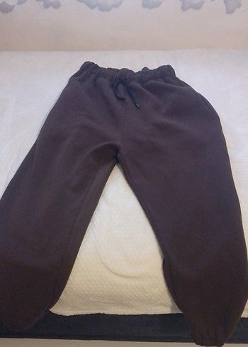 UNİSEX Kahverengi Rahat Kesim Eşofman Altı KALIN - Görsel 2