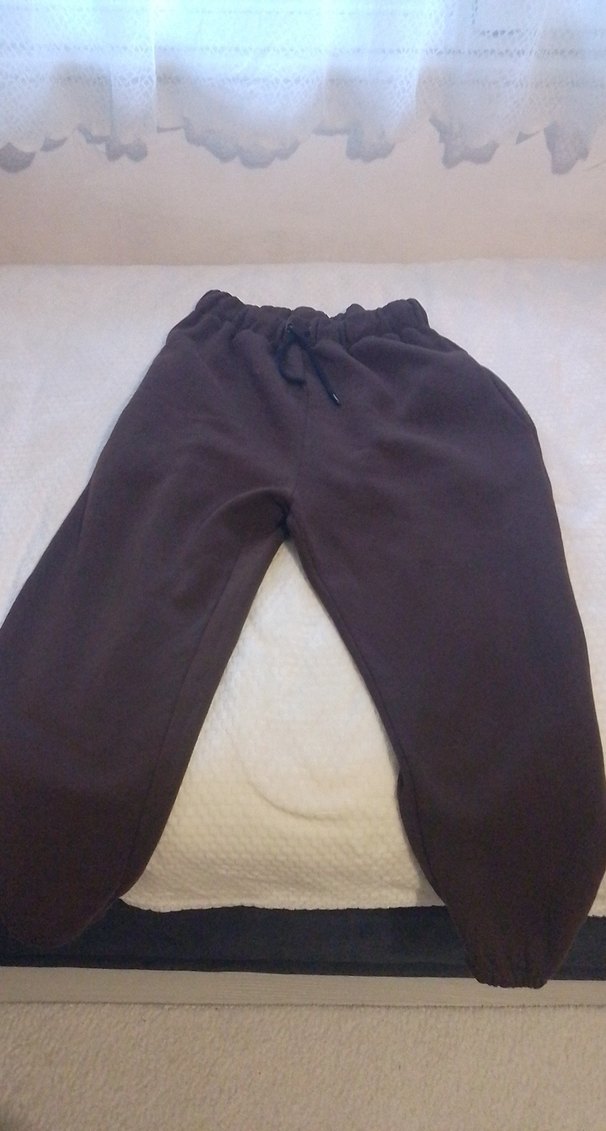 UNİSEX Kahverengi Rahat Kesim Eşofman Altı KALIN - Görsel 2