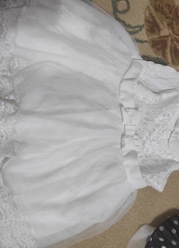 Beyaz Bebek elbise 