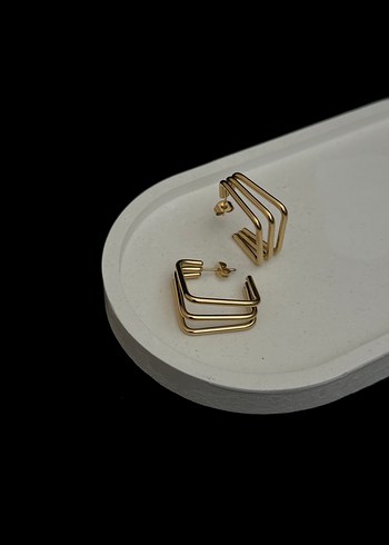 Accessorize Altın Renk Mini Modern Kadın Küpeler