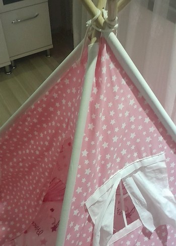 Pembe Yıldız Desenli Çocuk Oyun Çadırı - Görsel 3