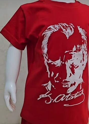 Diğer Atatürk baskılı tişört birinci sınıf penye kumaş