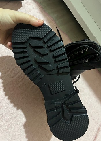 Siyah Deri Gotik Stiletto Topuklu Kadın Bot postal - Görsel 3