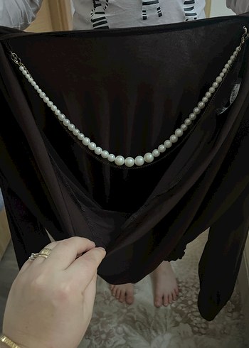 Siyah Drapeli sırt dekolteli - Görsel 2