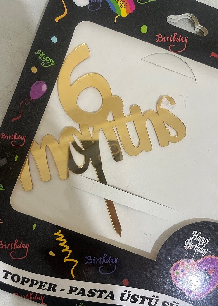 Yarım yaş parti pasta süsü - Görsel 3