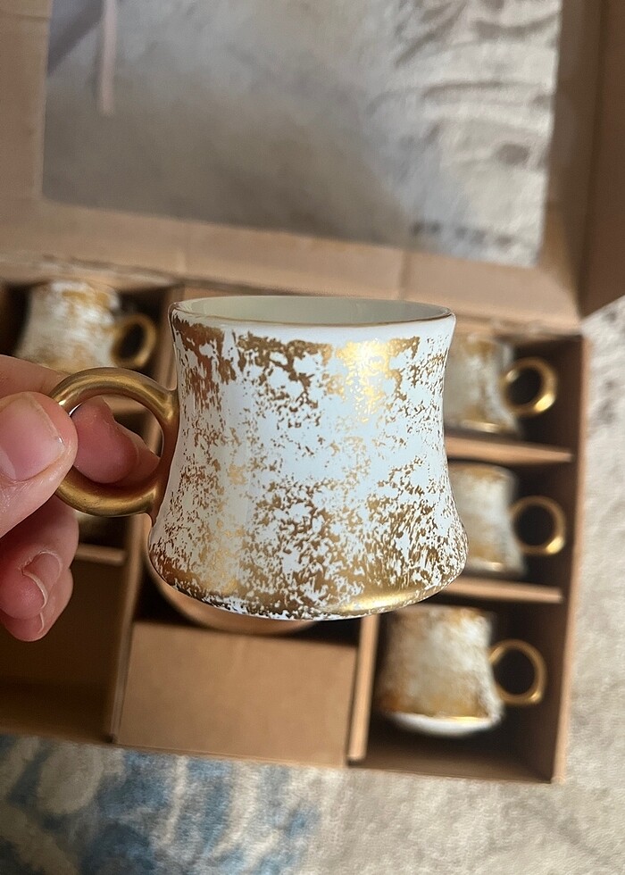 Ahşap tabaklı 6lı fincan - Görsel 2